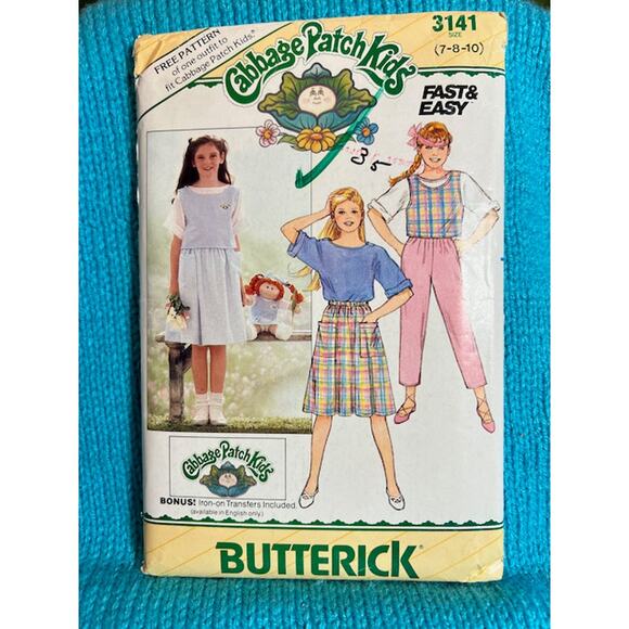 Butterick 3141 pattern cabbage patch kids Doll clothes girl clothes - Picture 1 of 6